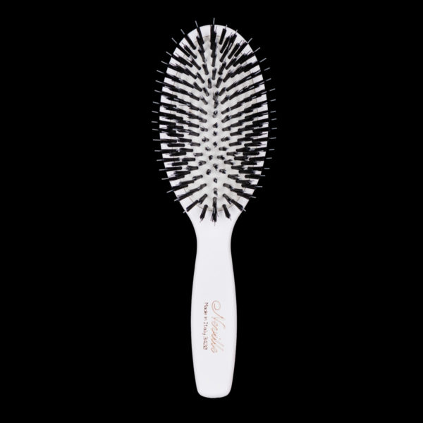 Neville Bristle Hair Brush in White