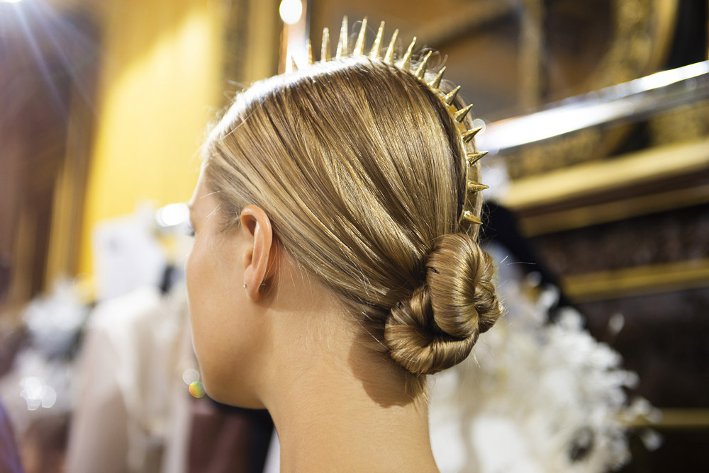 Neville Salon create the hair Look for Antonio Grimaldi AW18