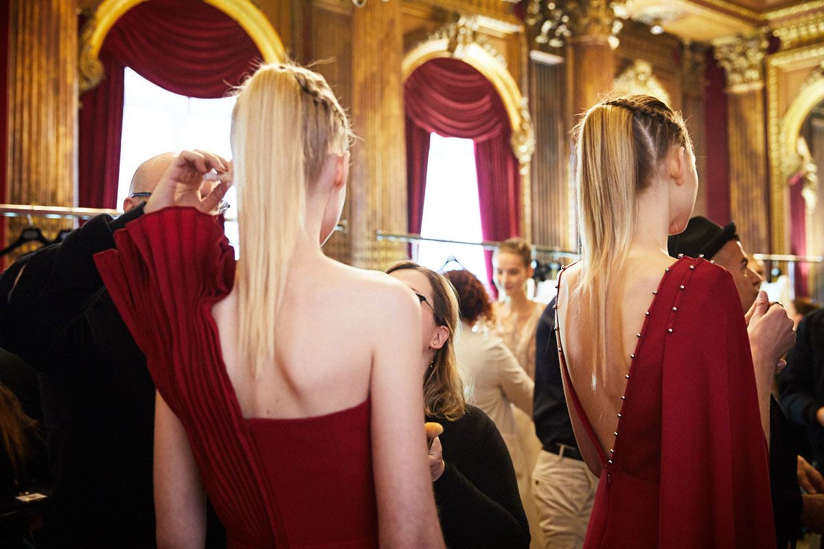 Neville Salon create the hair Look for Antonio Grimaldi SS17