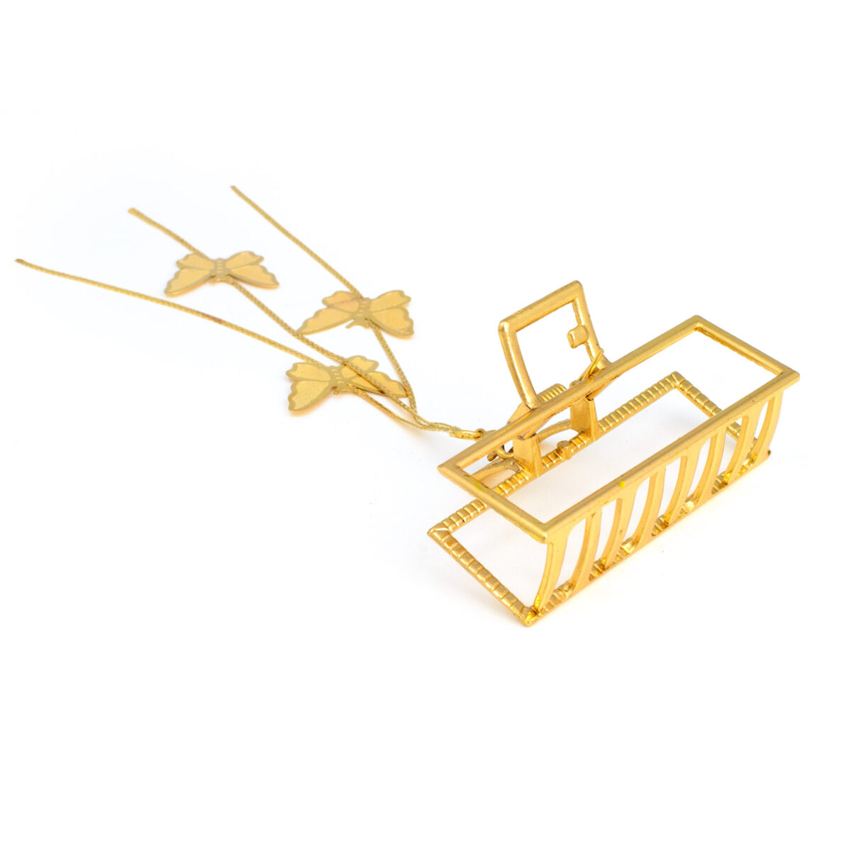 Neville Square Hair Clip with Butterfly Tassle - Image 2